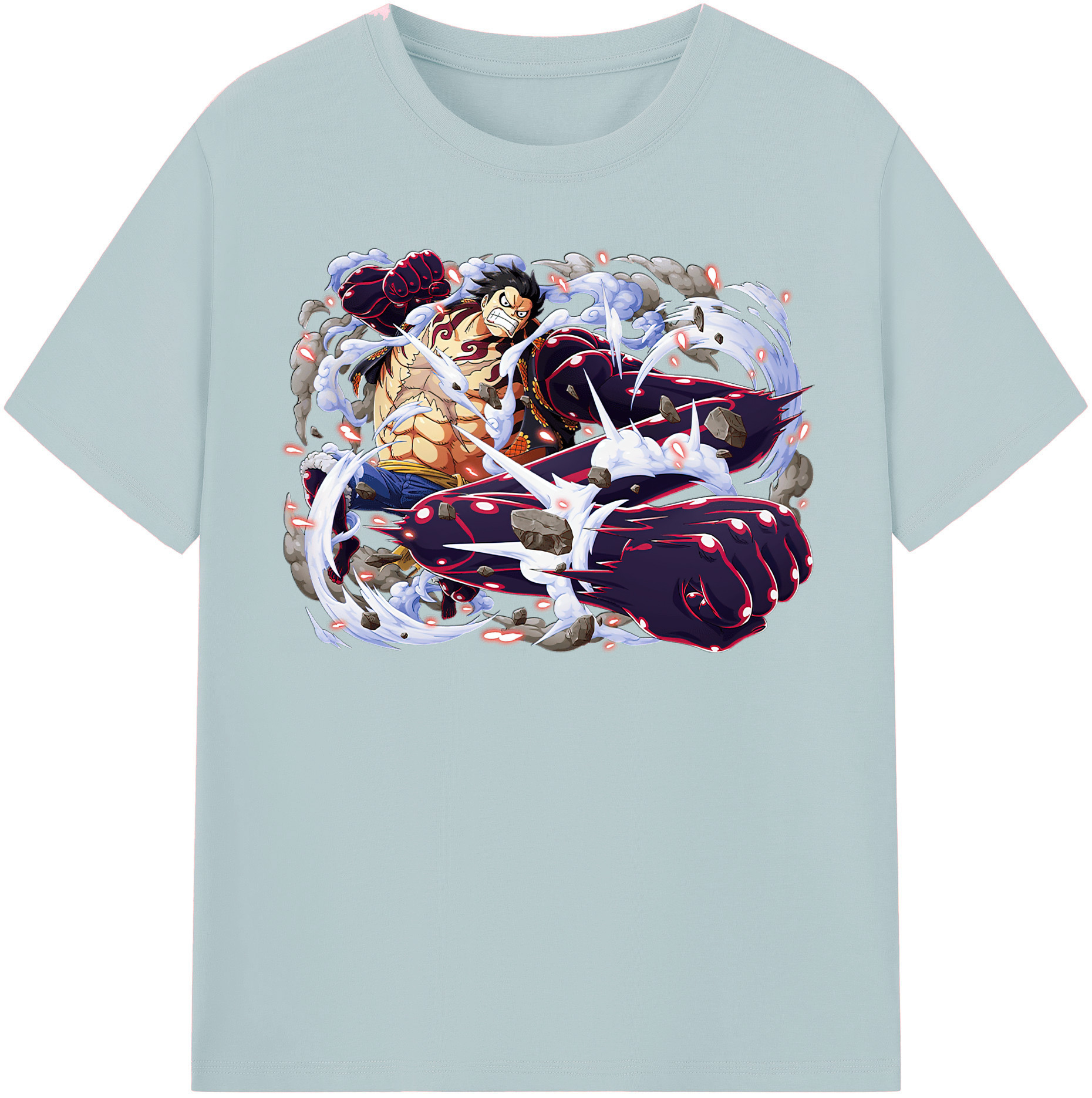 ワンピース モンキー・D・ルフィ ONE PIECE Monkey D. Luffy 綿100％半袖Tシャツ（フロントプリント）